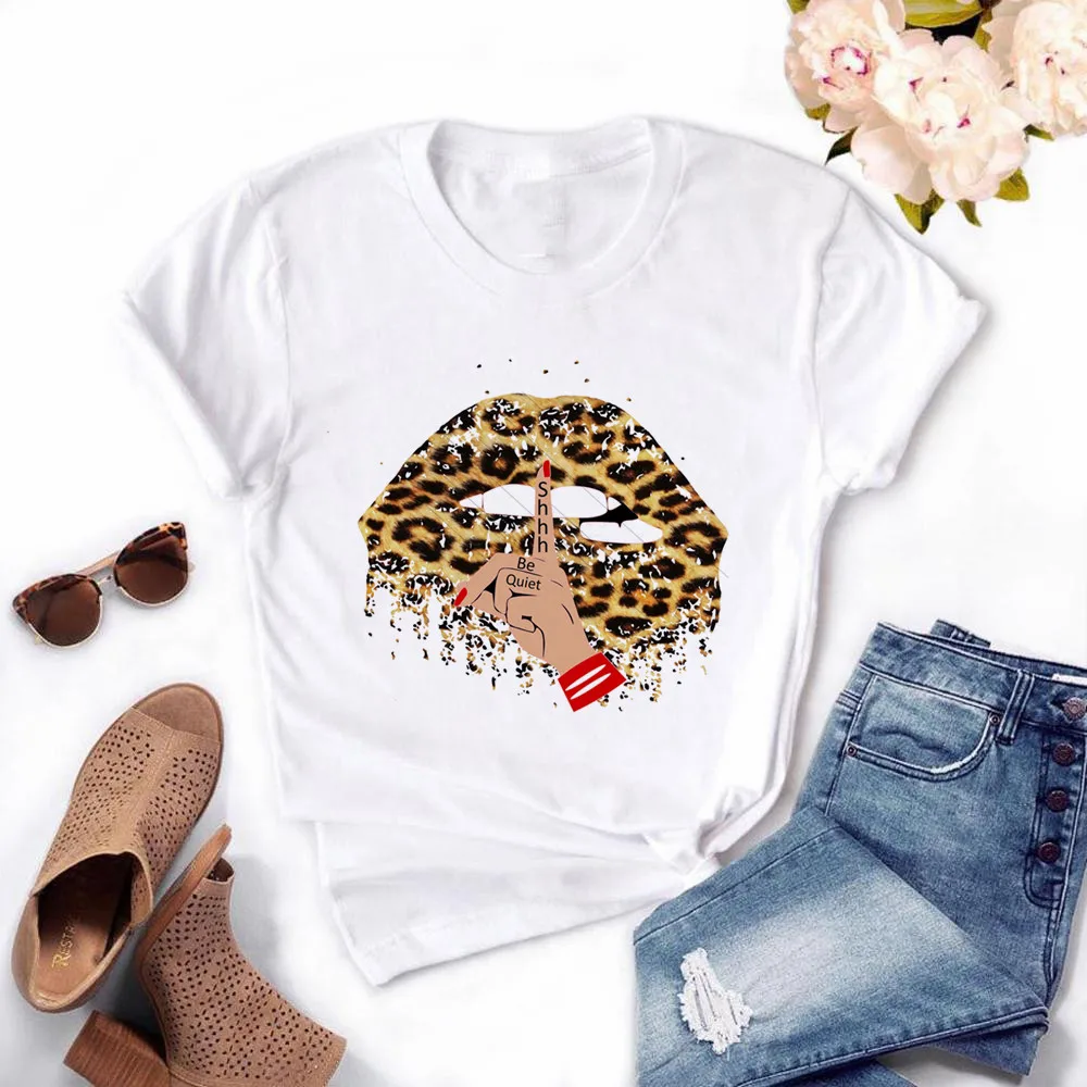 Women Plus Size Harajuku Tops Summer Tops Graphic Tees Women Lips Kawaii T-shirt Clothes Girl Mouse T Shirt ,Drop Shipping