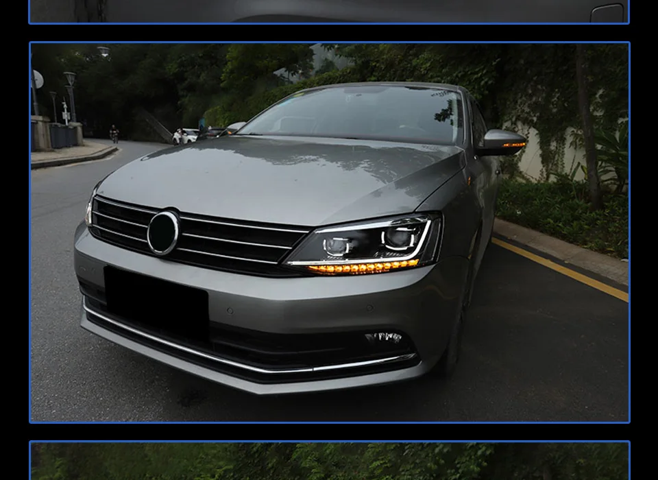 Фары для VW Jetta 2011- Mk6 DRL дневные ходовые огни головная лампа светодиодный Биксеноновая лампа Противотуманные фары тюнинг автомобильные аксессуары