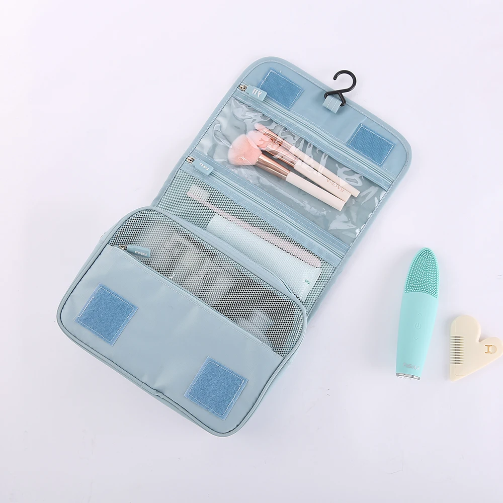 

FaSoLa Travel Makeup Bag Hangable Women's Cosmetic Bag Toiletries Makeup Brush Tools Organizer for Cosmetics