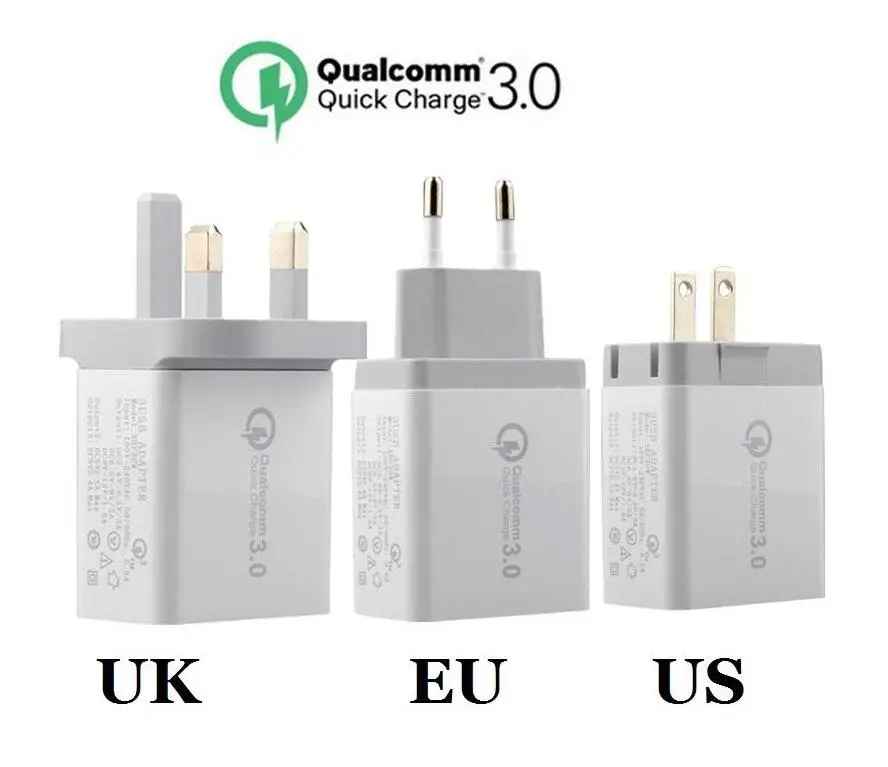 10 шт. Быстрая зарядка QC 3 0 порта USB настенное зарядное устройство адаптер