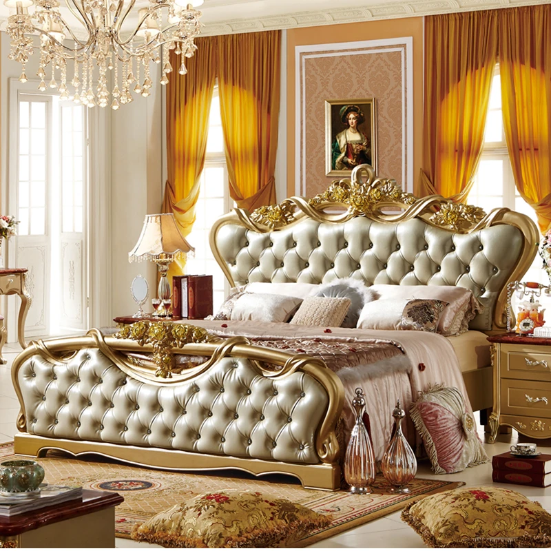ЛОЯЛЬНЫЙ Классический Королевский размер кровать и диван шкаф роскошный дизайн