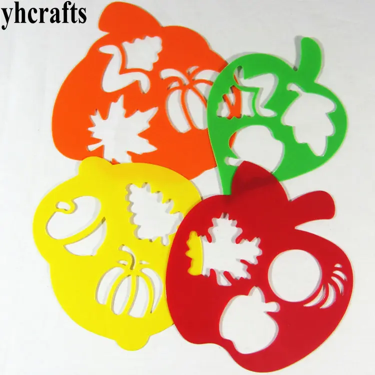 4 шт./лот трафарет с изображением листьев кукурузы овощей художественная