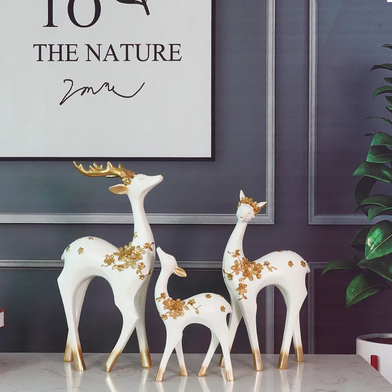 

Modern simple Sika Deer handicraft ornaments Creative gift desk porch TV cabinet decoration for home