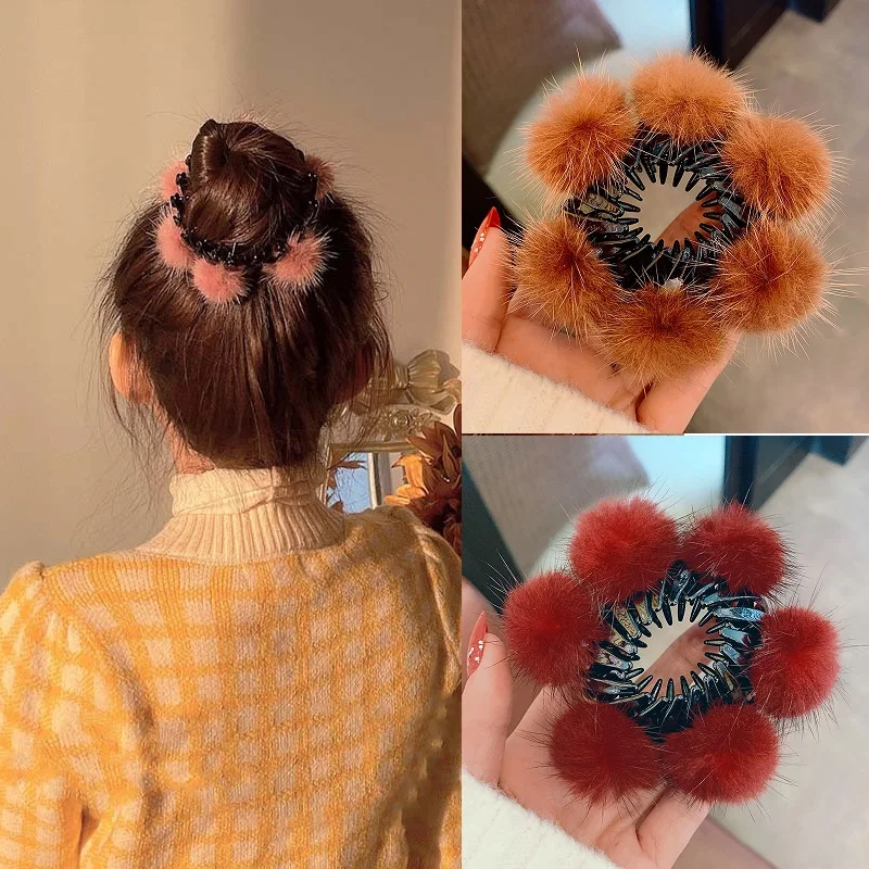 

Fashion Women Bird Nest Hair Claw Expand Bow Satin Oversize Scrunchies Hair Bun Ponytail Holder Clips Hairpins Hair Accessories