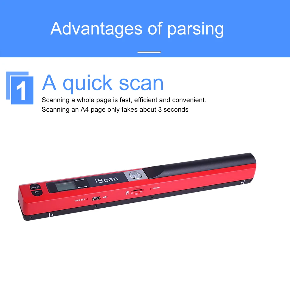 Portable Document Image Scanner Easy to operate for PDF/JPG Battery Operated Small | Компьютеры и офис