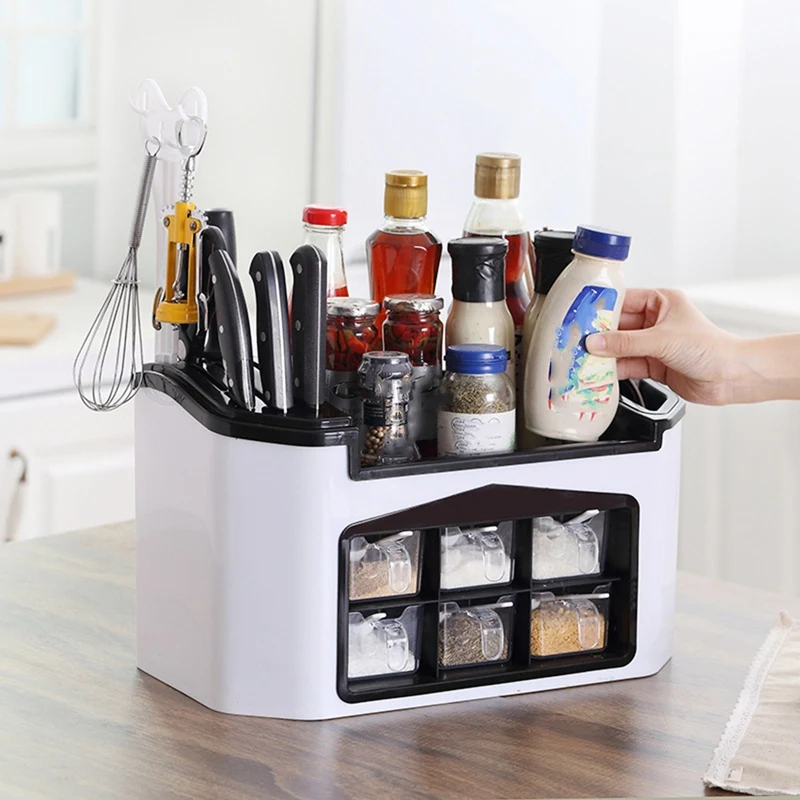 

Seasoning Box Set Household Combination Seasoning Box Storage Shelf Storage Box Spice Rack Kitchen Rest