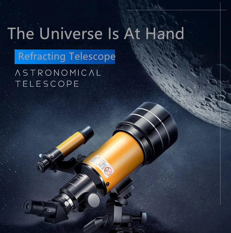Преломляющий телескоп профессиональный HD для наблюдения за звездами взрослых