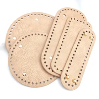 high qualtiy round leather bottom with holes rivet for knitting bag handbag diy women shoulder crossbody bags accessories