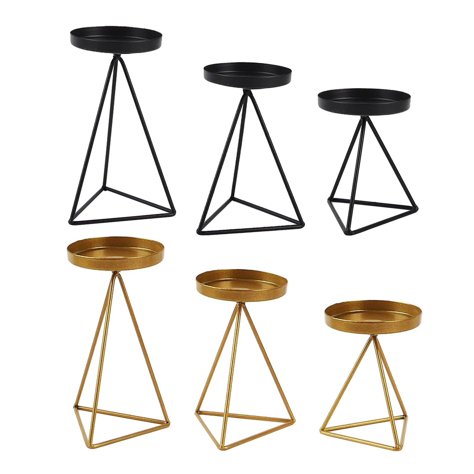 

Geometric Pillar Candle Holder Candlestick Centerpiece Wedding Dinner Decor