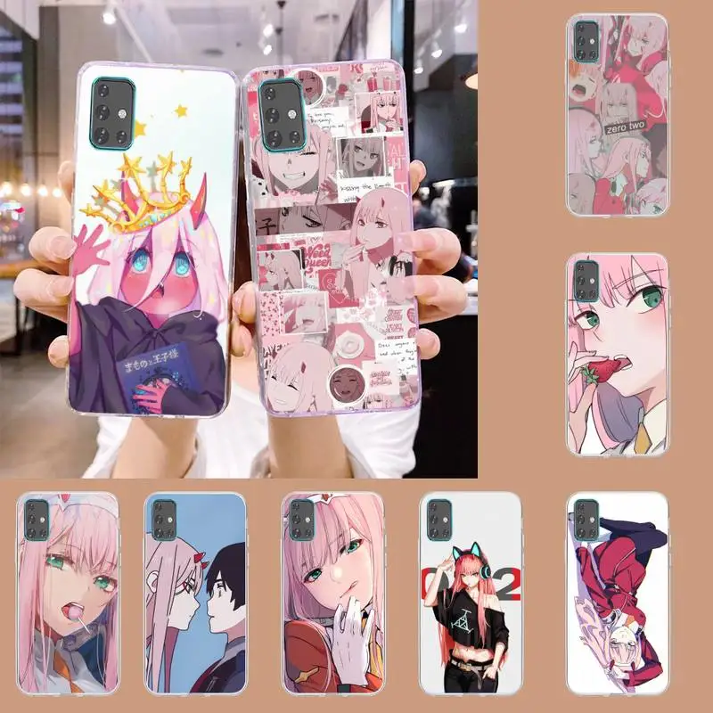 

Zero Two Darling in the FranXX Phone Case For Samsung S21 S30 S10 S9 S8 S7 A31 A12 A70 A52 A30 lite plus ultra soft Cover Fundas