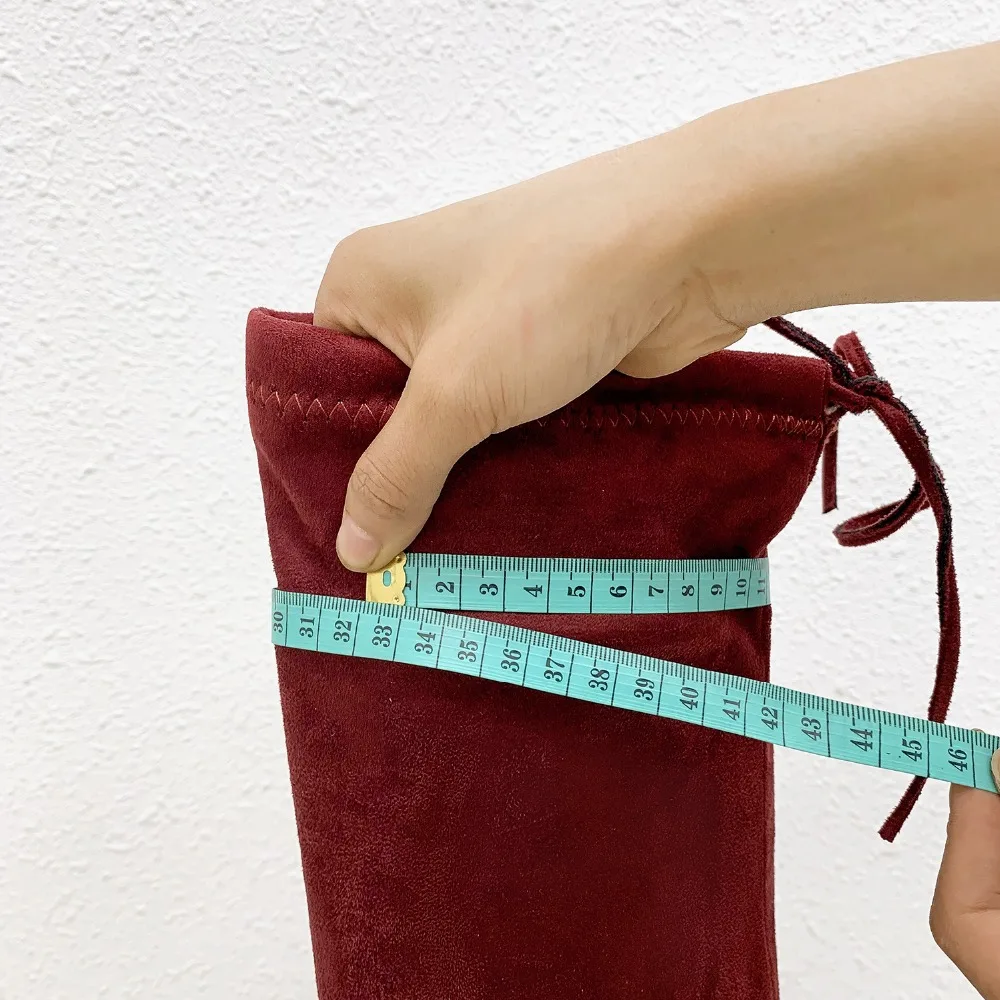 Г. Женские узкие Сапоги выше колена на низком каблуке замшевые черные модные пикантные зимние сапоги до бедра с круглым носком женская обувь 33-43