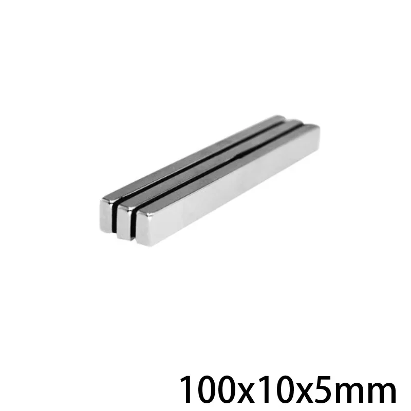 1 ~ 20 шт. 100x10x5 мм мощный профессиональный блоковые магниты 100mmX10mm N35 супер