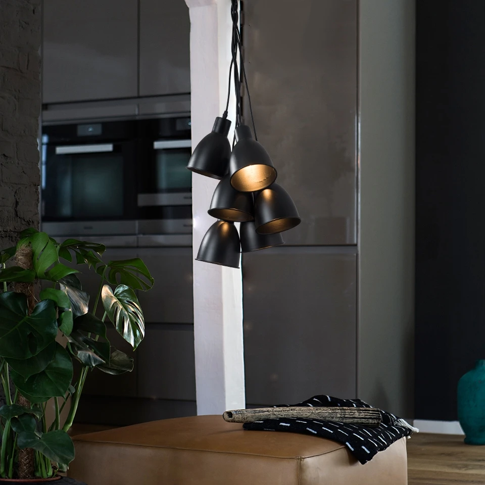 OYGROUP промышленная люстра E14 подвесной светильник Потолочный 6 ламп без лампы