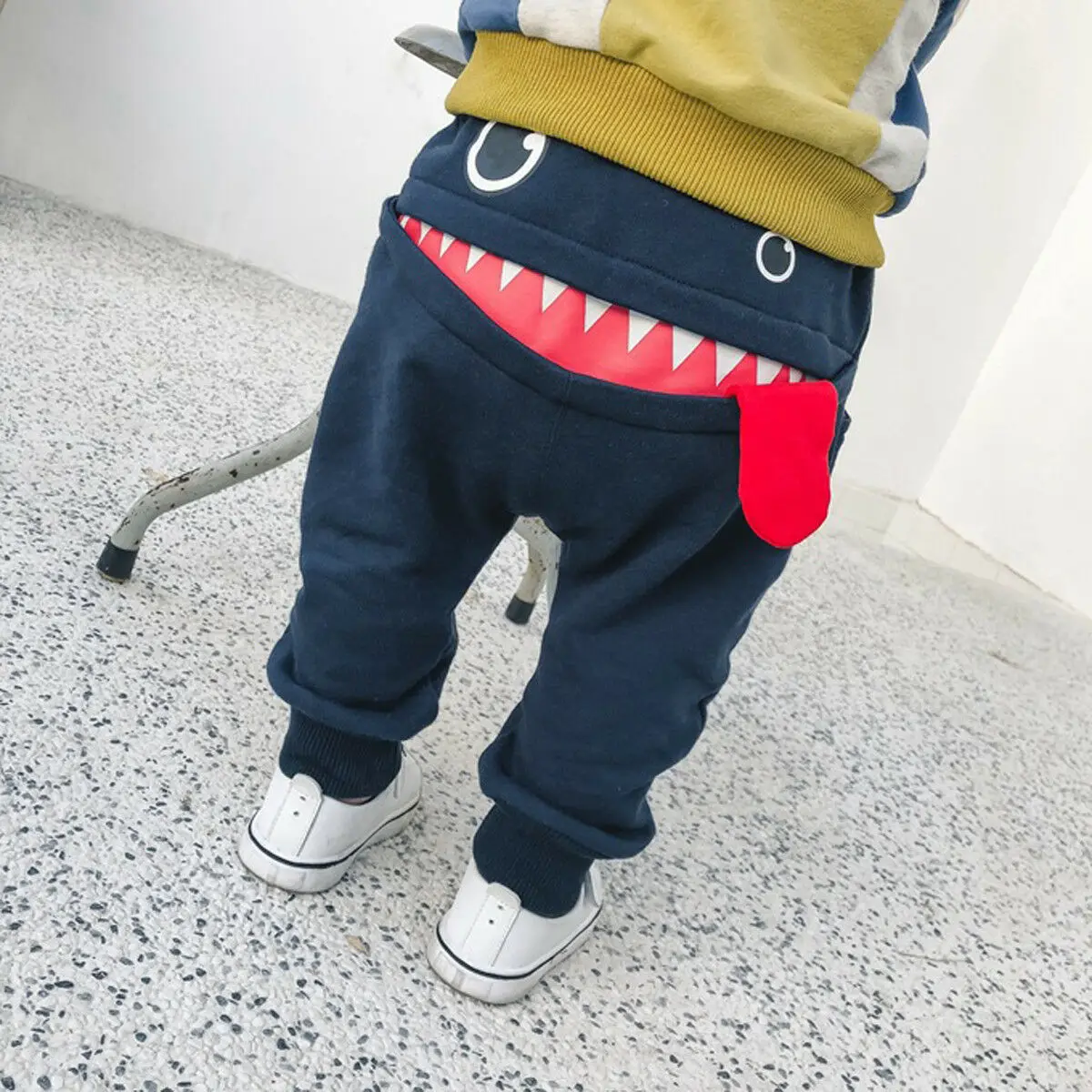 Pantalones informales para beb&eacute;s y ni&ntilde;os peque&ntilde;os, ropa bonita de monstruo de boca grande, disfraces, bragas largas de dibujos animados-4