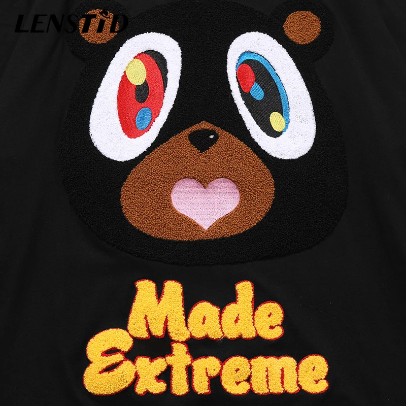 Футболка LENSTID мужская оверсайз в стиле хип-хоп уличная одежда Харадзюку с