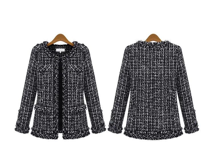 

2021 Autumn and Winter WOMEN'S Dress Europe and America Pattern Tops Plus-sized Slim Fit Woman Coat Jacket Warm Fashion Sexy