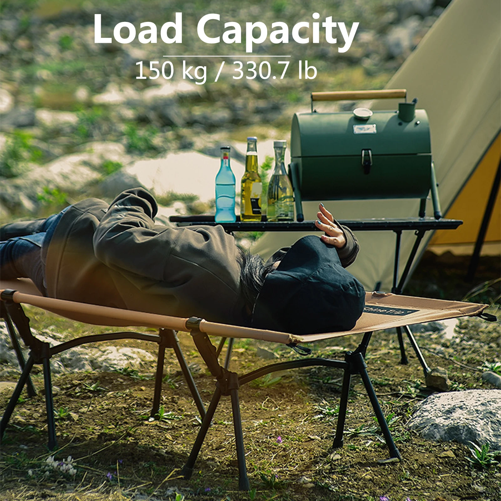 Уличная складная кровать для кемпинга легкая высоких и низких помещений