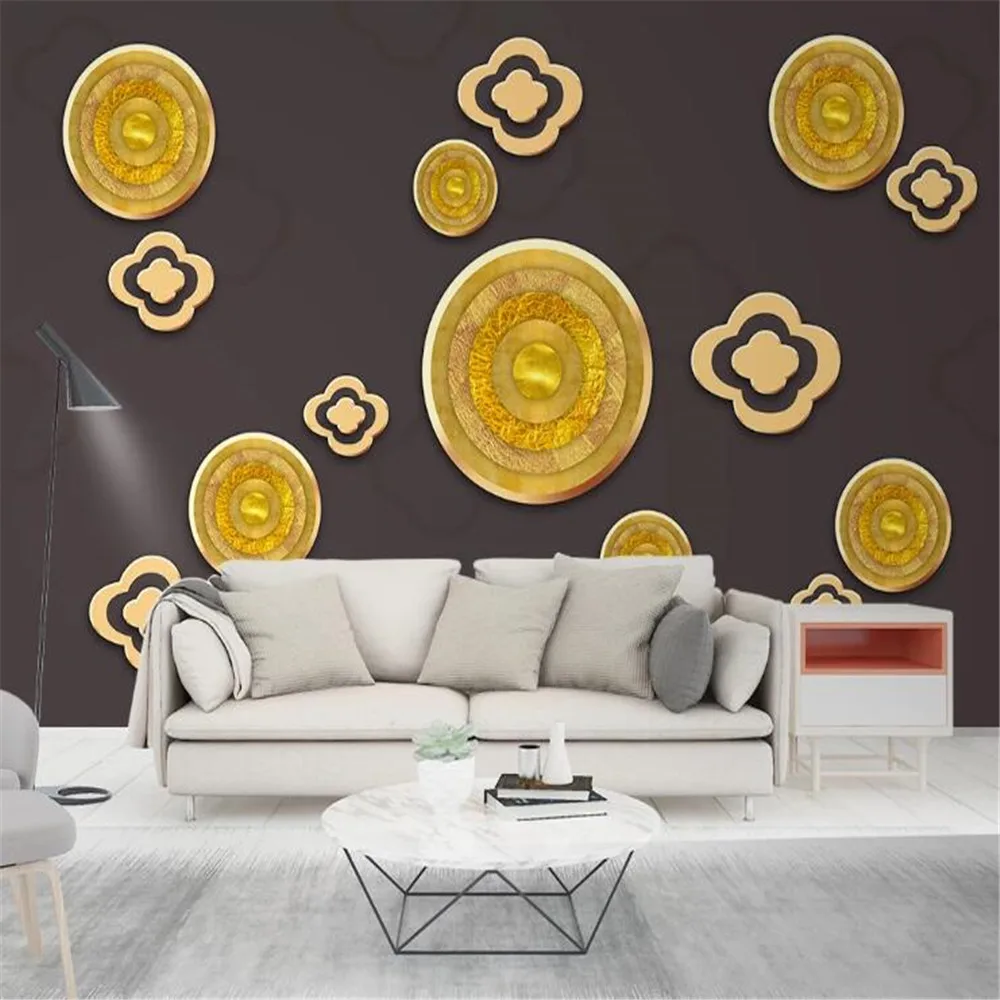 

milofi factory custom wallpaper mural 3D three-dimensional metal abstract geometric pattern background wallpaper mural