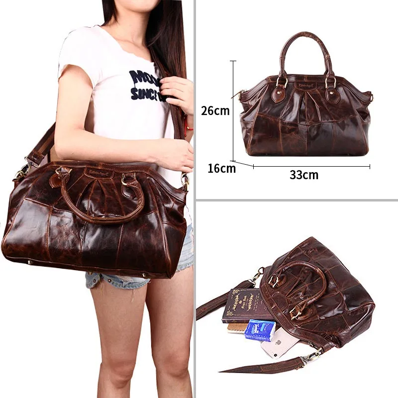 Leather brown Cobbler Legend Tote из натуральной кожи, модные сумки через плечо для женщин, роскошные женские сумки-мессенджеры, винтажные дизайнерские сумки - Цвет: Leather brown
