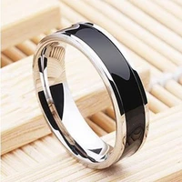 black and white wedding rings ceramic 316l stainless steel lovers rings for womenmen bague femme anillo hombre anillos mujer