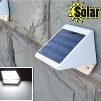 abs 4 led ni mh solar stairs fence light waterproof ip65 outdoor garden solar wall lamp
