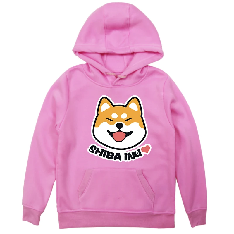 Hoodies 11 Новые детские толстовки с капюшоном Милая Толстовка для маленьких мальчиков и девочек с принтом Шиба ину зимняя верхняя одежда с длинными рукавами, толстовки детские толстовки - Цвет: Hoodies 11