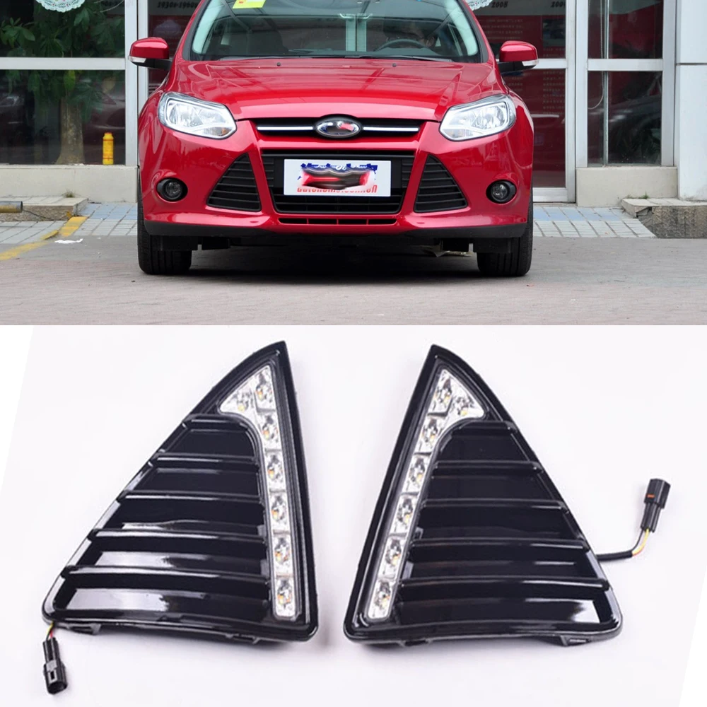 Автомобильные светодиодсветодиодный дневные ходовые огни с функцией поворота 12