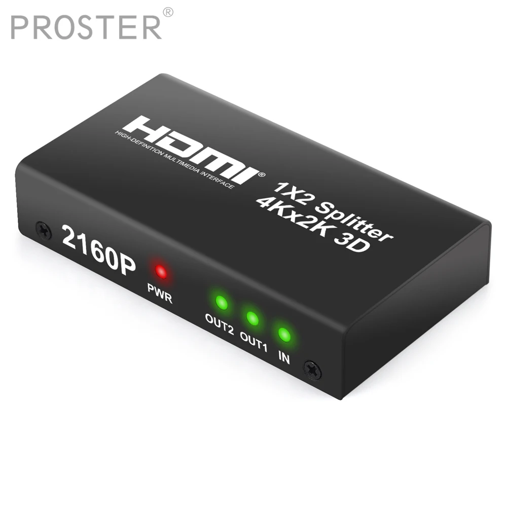 PROZOR HDMI совместимый сплиттер 1x2 1 4 разветвитель разрешение до 4K/30fs поддержка 4K x 2K 3D