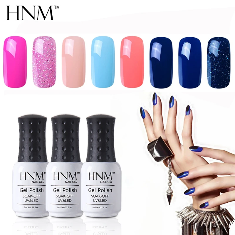 УФ-гель для ногтей HNM 8 мл Чистый Блестящий цвет УФ/светодиодный отмачиваемый