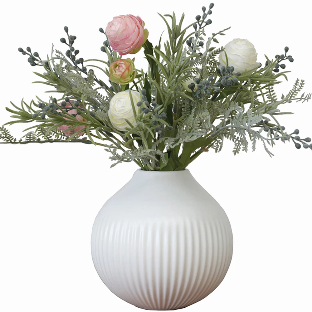 

5pcs Plastic Artificial Flowers DIY Berries Bouquet For Home Wedding Decoration Accessories Photo Props Living Room Fake Flowers