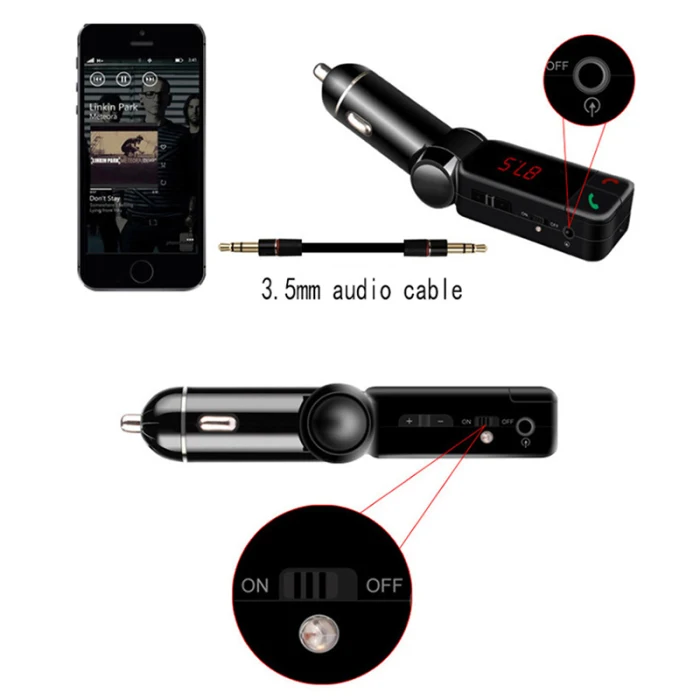 Bluetooth FM передатчик беспроводной MP3 плеер Автомобильный Комплект двойной USB зарядное устройство для универсальных телефонов и распродажа