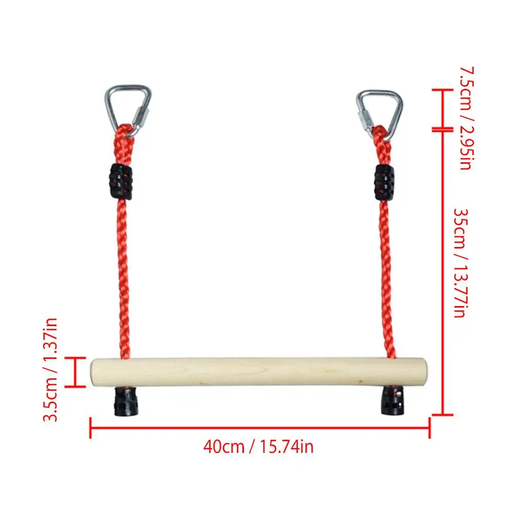 

Trapeze Wooden Swing Bars Training Equipment Sports For Kids Children Ring Playground Home Swing Slack Accessories