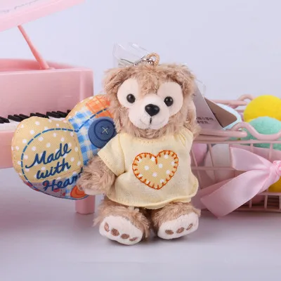 Duffy медведь друг и шеллимей желатони кошка Стелла Лу с пальто ткань костюм плюшевая игрушка брелок кольцо 8 см