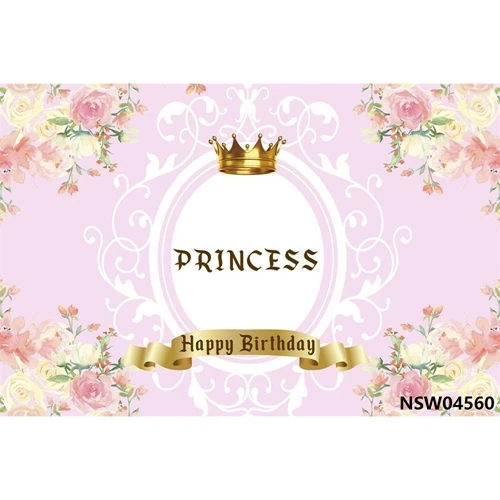 Yeele Baby 1st Birthday Backdrop Girl Princess Baby Shower Золотая Корона розовая пользовательская фотография Виниловый фон для фотостудии - Цвет: NSW04560