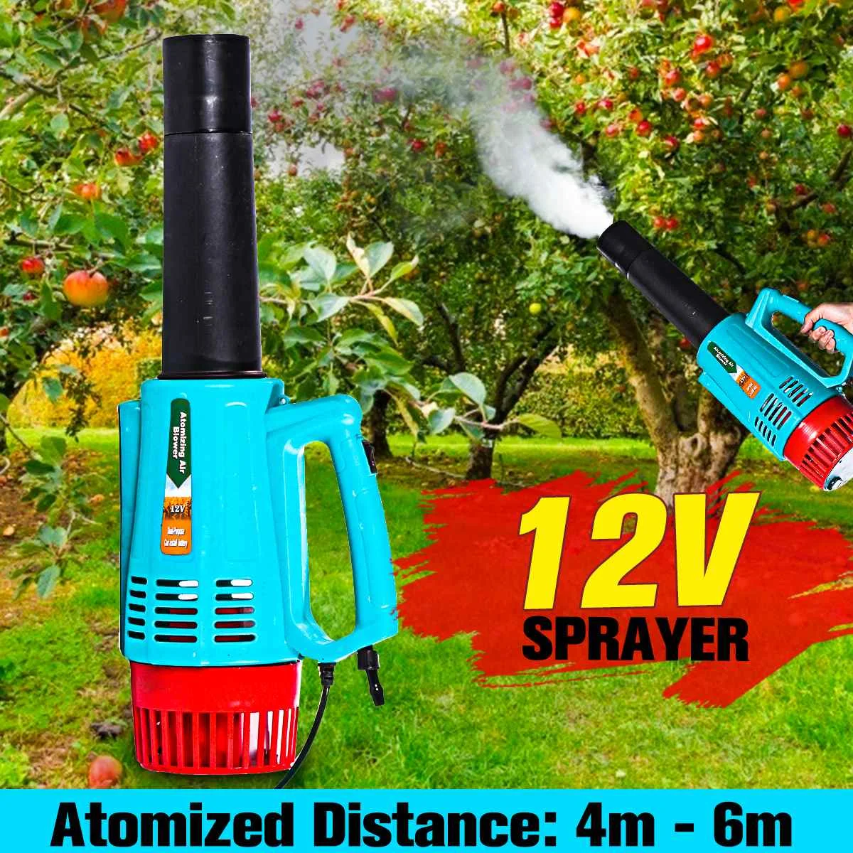 

12V Portable Electric Mist Sprayer Atomizing High Pressure Disinfection Compressed Air Spray Garden Watering Irrigation Sprayer