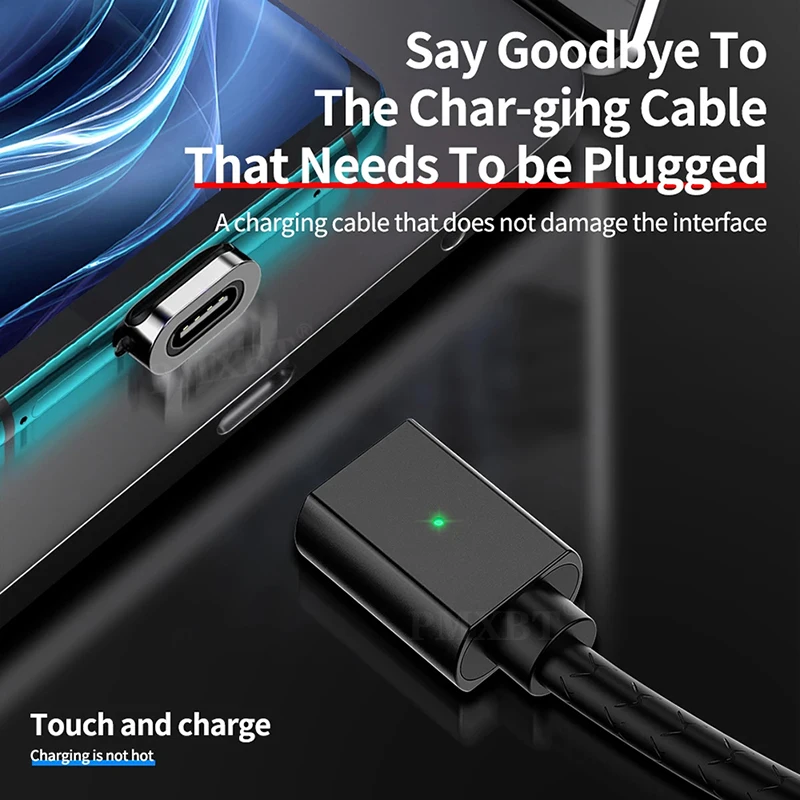 Магнитный кабель быстрой зарядки для смартфонов iPhone Samsung Huawei 3A Micro USB Type-C