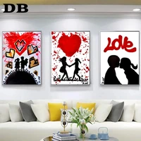 love graffiti art posters and prints on canvas painting street graffiti wall art decorative pictures living room bedroom decor