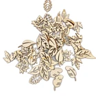 50 шт. древесногозеленоговырезы формы деревянная бирка декупаж украшения DIY Скрапбукинг карты изготовления деревянных художественное оформление кнопка