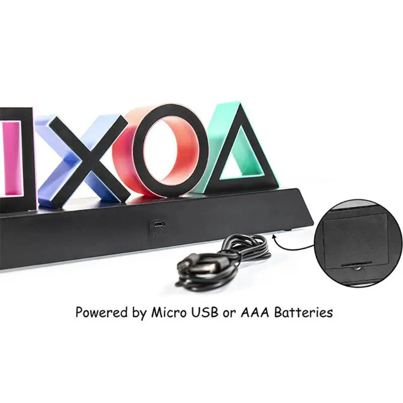 

Playstation Sign Voice Control Game Icon Light Acrylic Atmosphere Neon Club KTV Ornament Bar Decorative Lamp