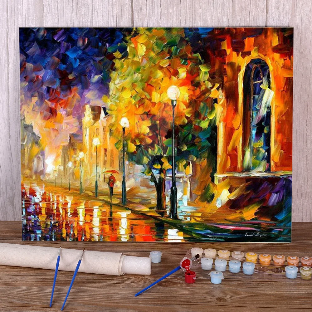 

Перед восходом солнца DIY картина по номерам набор масляных красок 40*50 картина по номерам фото ручной работы для детей Wall Art оптовая продажа