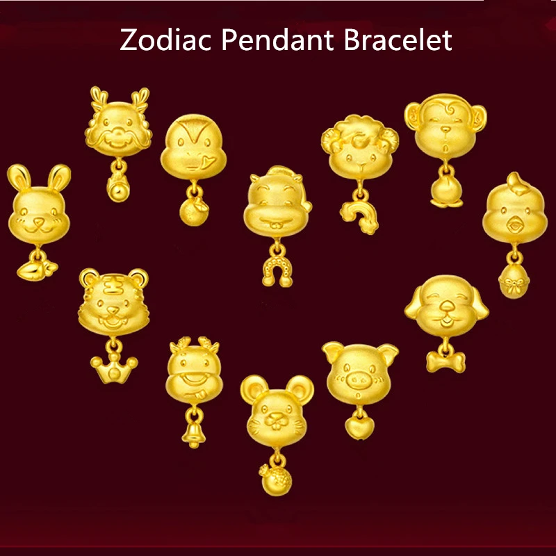Трендовые золотые 3D Ox браслеты со знаками Зодиака для женщин ювелирные изделия