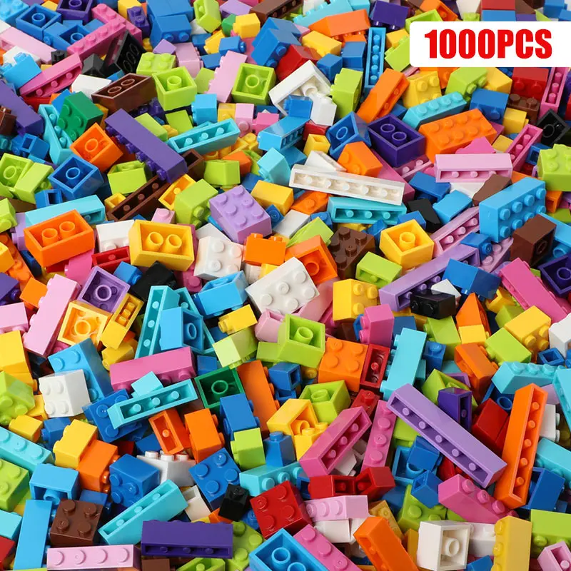 Творческие Строительные блоки DIY 1000 штук городские кирпичи объемные модели