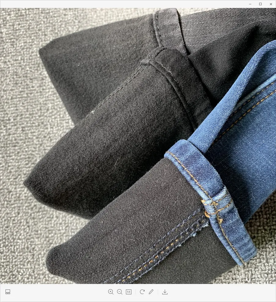 

20 Autumn Winter Trendy Design Mid Waist Classic Button Slim Plush Pencil Pants Fleece Jeans Elastic Women Fashion Versatile A3