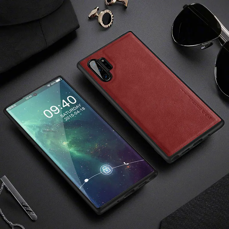 Red X-Level кожаный чехол для samsung Note 10 Plus, мягкий силиконовый чехол на заднюю панель для samsung Galaxy Note 10, чехол для Note 10 Plus - Цвет: Red