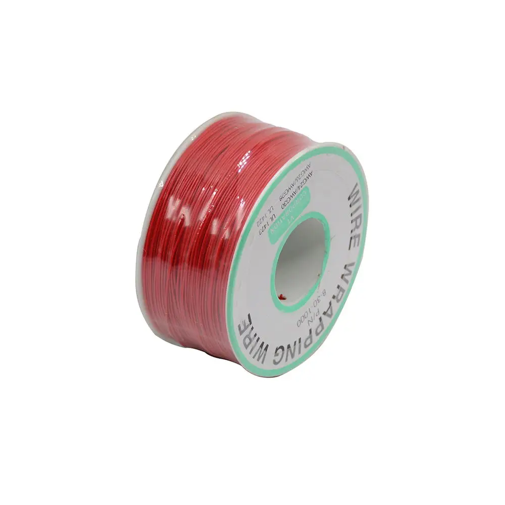 Red 250 м/лот 30 AWG Упаковка провода 10 Цвета одноцепочечной Медь кабель ОК провода электрические провода для ноутбука материнской платы припой - Цвет: Red