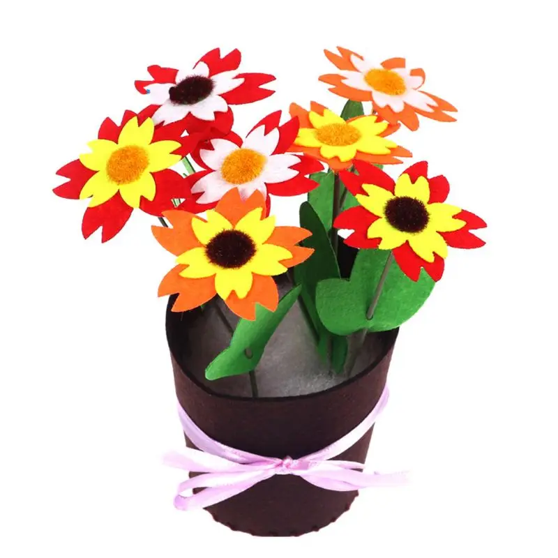 Цветочным принтом в стиле сделай сам горшок игрушечные растения для детей