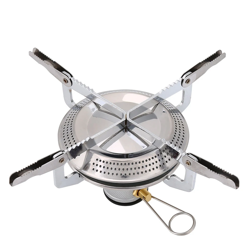 

Portable Windproof Camping Gas Stove Outdoor Picnic Cooking Stove Foldable Split Burner Titanium Alloy Solid Durable Cookware
