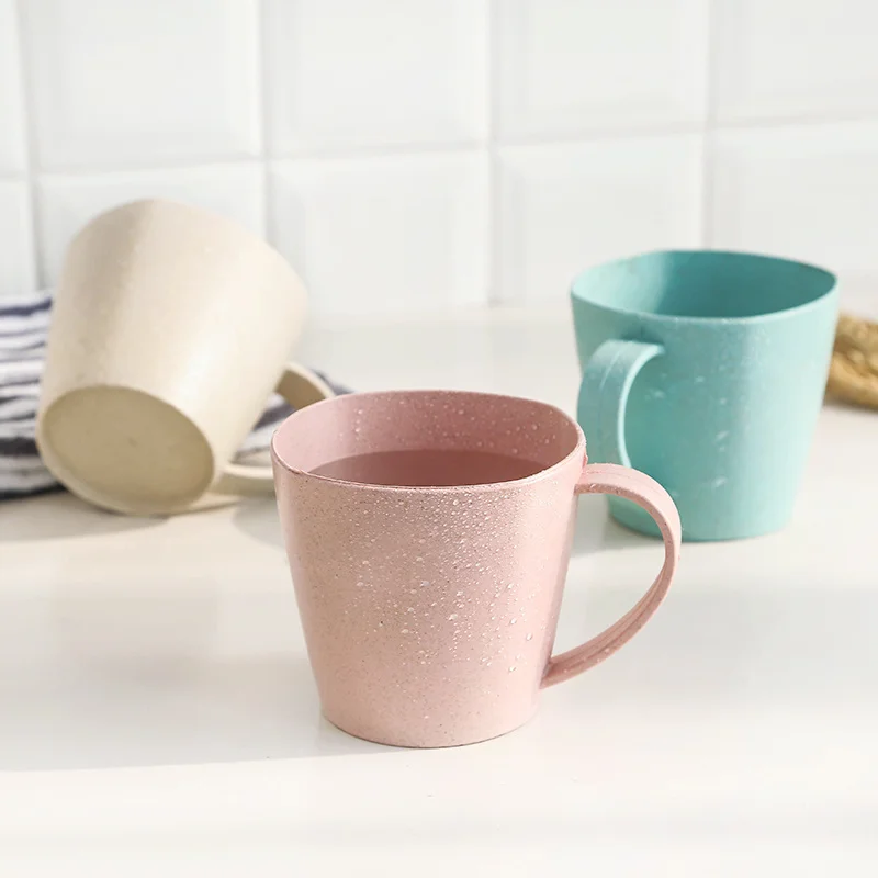 1 шт. Nordic Стиль Пластик Чай чашки Экологичные чашка из пшеничной соломы Кофе