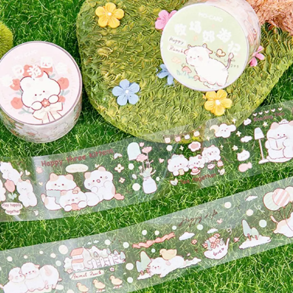 

1pcs Wonderful Party Series Ins Style Creative Single Washi Tape Decor Hand Account Pet Color Bar Scrapbooking Sticker Material