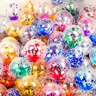 50 шт. 12 дюймов золото Звездный конфетти воздушные шары из латекса с блестками Прозрачный шар нарядное вечерние украшения гелиевые шары